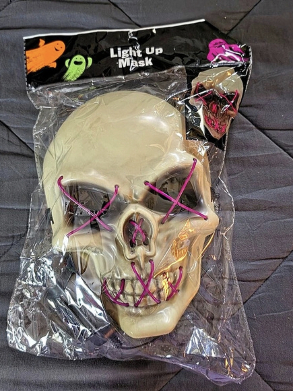 Old East Main Co. Light Up Mask Skull. Beige New